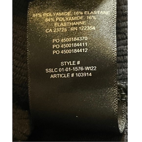 Babaton Black Shapelace Textured Long Sleeve Bodysuit Women’s Size M - Picture 3 of 11